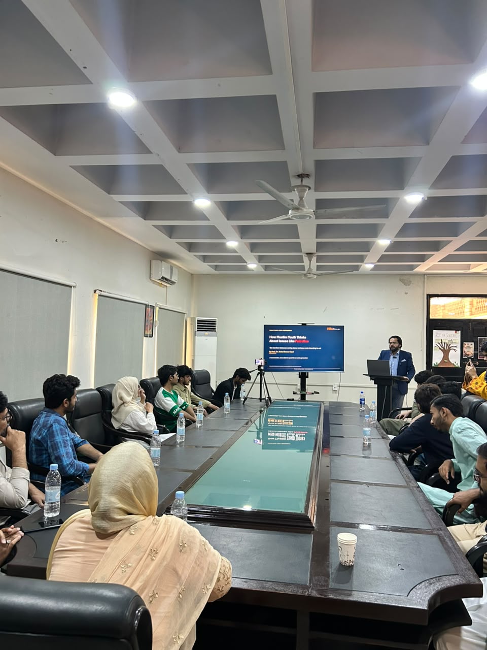 A smaller group session around one table
