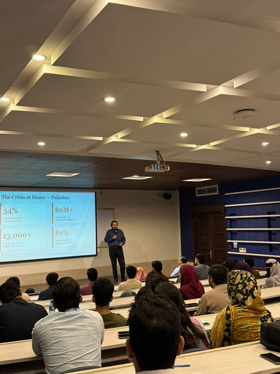 Speaking on mental health to a university audience
